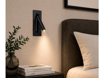 Veiling - 4 x LED Wandlamp 3W – 4200K – Zwart – IP20 ?, Nieuw