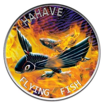 Tokelau. 5 Dollars 2020 1 oz $5 NZD Tokelau Silver Flying