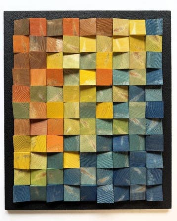Modern Mozaïek - WoodbyLukas Lukasz Kacprzuk - 2020+ -, Antiek en Kunst