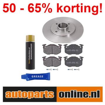 Remschijven + Remblokken Renault Megane achterzijde, Auto-onderdelen, Verzenden, Nieuw, Renault