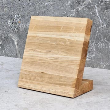 HOCHO Eiken Magnetisch Messenblok – 230x100x230 mm – Voo, Ophalen of Verzenden, Nieuw, Hout, Los bestek