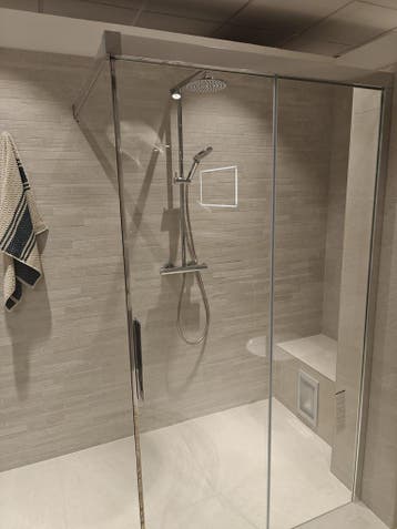 Inloopdouche 120cm schuifbaar helder glas + chroom - 0032, Ophalen, Nieuw, Glas, Douche