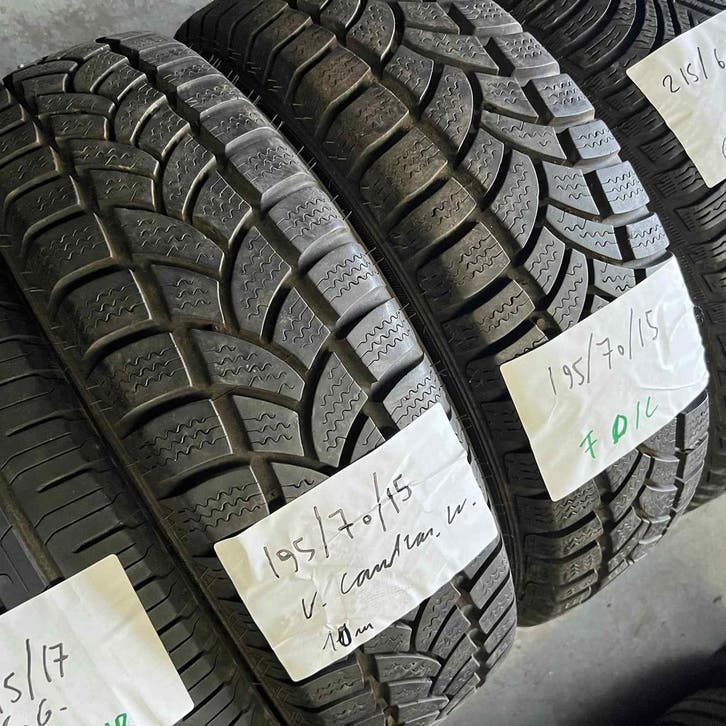 2 x Vredestein Comtrac Winter 195-70-15 C Winterbanden 10mm, Auto-onderdelen, Banden en Velgen, 15 inch, Winterbanden, 195 mm