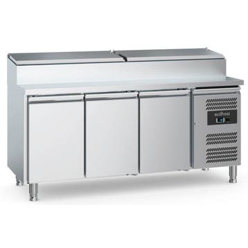 Ecofrost Saladette RVS deksel | 417L | 8x 1/3 GN | 3 deurs |, Ophalen of Verzenden, Nieuw