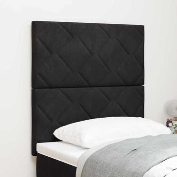 vidaXL Hoofdbord Zwart 80 cm Fluweel, Verzenden, Nieuw, Zwart, Stof