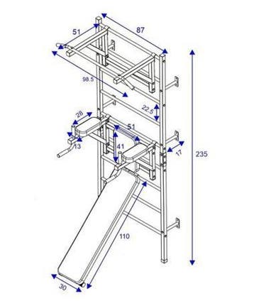 Metalen Halterbank Ladder | 235cm Hoog | Laatste Stuks!, Overige typen, Ophalen of Verzenden, Metaal, Armen