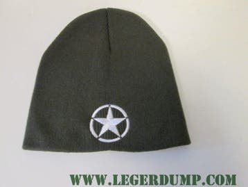 Groene muts met witte ster (Mutsen, Kleding), Ophalen of Verzenden, Nieuw