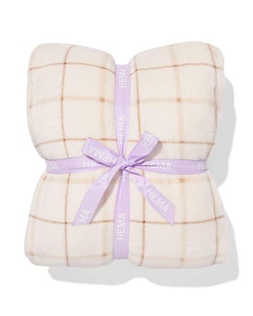 HEMA Plaid 130x150cm sherpa natural laag geprijsd, Verzenden, Nieuw