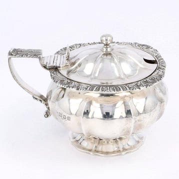 Collingwood & Co. (Londen 1928) - Mosterdpot - Pot - .925, Antiek en Kunst