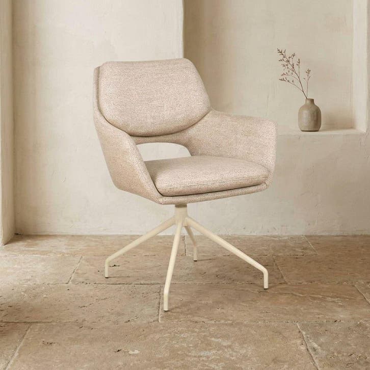 Eetkamerstoel Aarhus | Beige, Huis en Inrichting, Stoelen, Nieuw, Ophalen of Verzenden