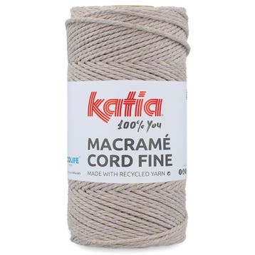 Katia Macramé Cord Fine - 205 Lichtbeige - Gerecycled Kato, Ophalen of Verzenden, Nieuw