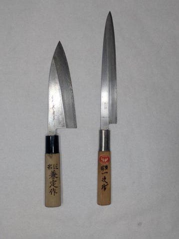 Keukenmes - Staal, Hout - Japan - Traditionele Japanse Deba-