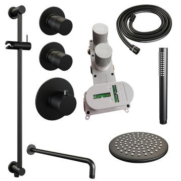 Brauer Black Edition Thermostatische Regendoucheset Inbouw -, Ophalen of Verzenden, Nieuw