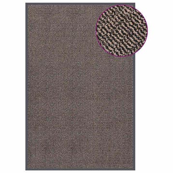 vidaXL Deurmat getuft 120x180 cm donkerbruin, Tuin en Terras, Verzenden, Nieuw