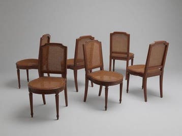 Stoel (6) - 19e-eeuwse set van 6 Franse eetstoelen in Louis