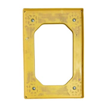 Kunststof dolly geel 610x410x170 mm, rubberen zwenkwielen,, Zakelijke goederen, Ophalen of Verzenden