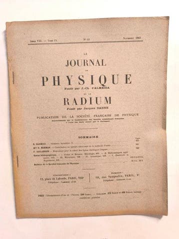 Le Journal de Physique et le Radium - Lot with 35 issues -