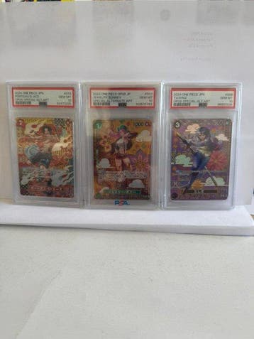 Bandai - 3 Graded card - One Piece - SP OP08 PORTGAS D. ACE, Nieuw