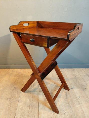 Bijzettafel - Hout - Butlertray met lade