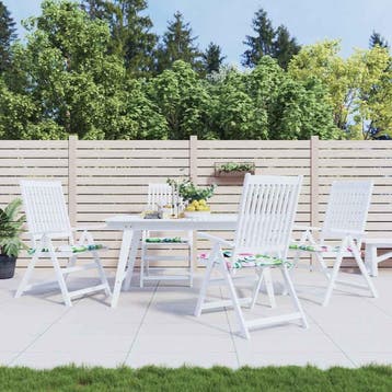 vidaXL Tuinstoelkussens 4 st 40x40x4 cm stof meerkleurig, Verzenden, Nieuw