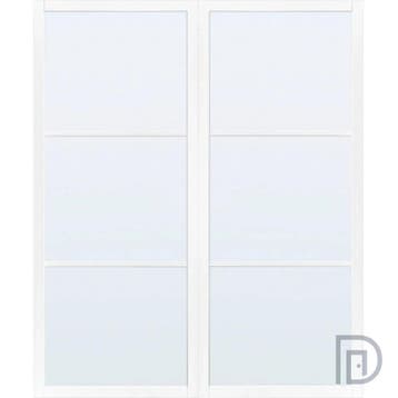 Skantrae dubbelen deur SSL4403 166x211,5 (wit, Stomp), Doe-het-zelf en Verbouw, Deuren en Horren, 120 cm of meer, Binnendeur, Nieuw