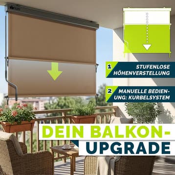 Klemluifel - Balkon luifel - Verticale luifel - 200x250 cm -, Tuin en Terras, Verzenden, Zo goed als nieuw