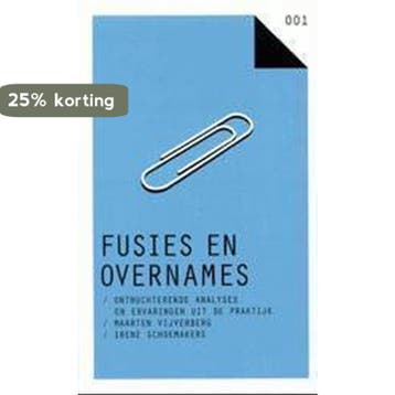 Fusies en overnames - I. Schoenmakers 9789035125018, Verzenden, Gelezen, I. Schoenmakers