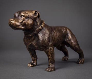 Beeld, Groot formaat Bull Dog 31 cm / 4.9 kg (Zonder, Antiek en Kunst