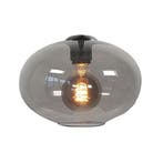 Highlight | Glazen lampenkap 26cm | Rook glas, Zwart, Rond, Nieuw, Ophalen of Verzenden