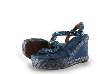 Laura Vita Sleehakken in maat 36 Blauw, Zo goed als nieuw, Schoenen met hoge hakken, Laura Vita, Verzenden