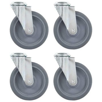 vidaXL Zwenkwielen met boutgaten 4 st 125 mm, Verzenden