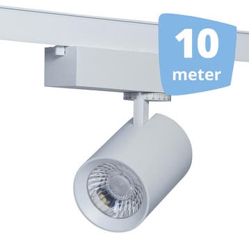 *TIP*  LED RAILVERLICHTING EOS WIT 10 SPOTS + 10M RAILS, Ophalen of Verzenden