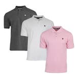 Donnay Donnay Heren - 3-Pack - Polo shirt Noah - Donkergrijs, Kleding | Heren, Polo's, Verzenden, Nieuw