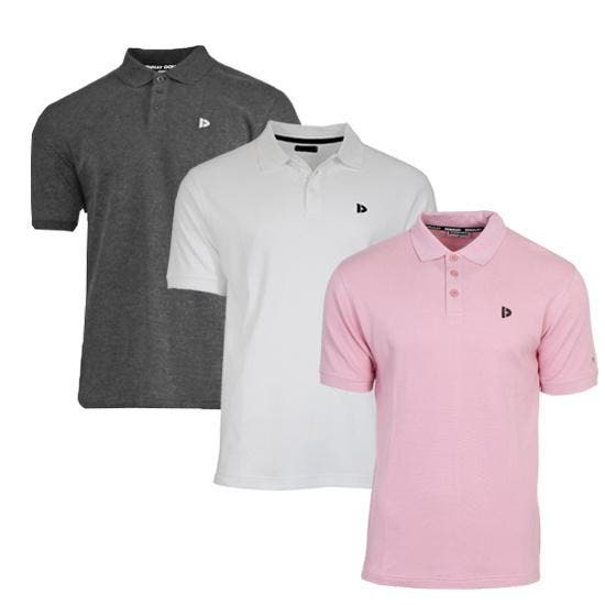 Donnay Donnay Heren - 3-Pack - Polo shirt Noah - Donkergrijs, Kleding | Heren, Polo's, Nieuw, Verzenden
