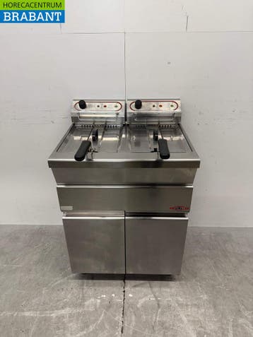RVS Stilfer Dubbele Friteuse 2 x 9 liter 2 x 230V Horeca, Ophalen of Verzenden, Gebruikt