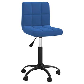 vidaXL Eetkamerstoel draaibaar fluweel blauw, Verzenden, Nieuw, Blauw