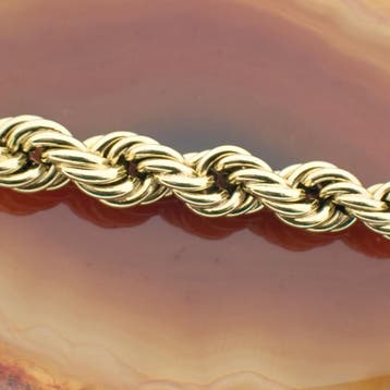 Gouden gedraaide schakelketting., Ophalen of Verzenden, Gebruikt, Goud, Goud