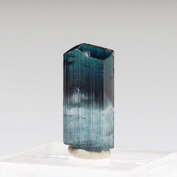 Puur tweekleurig toermalijnkristal • 2,35 ct • Petroleum
