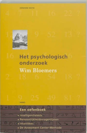 Het psychologisch onderzoek - Wim Bloemers 9789026318801, Boeken, Verzenden, Gelezen, Wim Bloemers