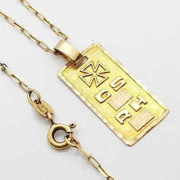 Ketting met hanger - 18 karaat Geel goud