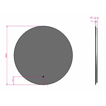 Badkamerspiegel met LED Verlichting en Verwarming 80cm -, Huis en Inrichting, Woonaccessoires | Spiegels, Ophalen of Verzenden