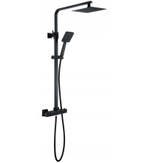 Regendoucheset Zwart Mat | Messing | Beste Prijs, Ophalen of Verzenden, Nieuw, Met douche