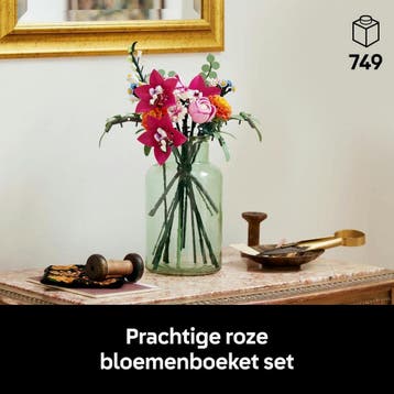 LEGO Botanicals Roze boeket - Bloemen Decoratie - 10342, Ophalen of Verzenden, Nieuw, Lego