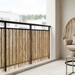 vidaXL Tuinhek Geë carboniseerd 600 x 100 cm Riet, Tuin en Terras, Verzenden, Nieuw