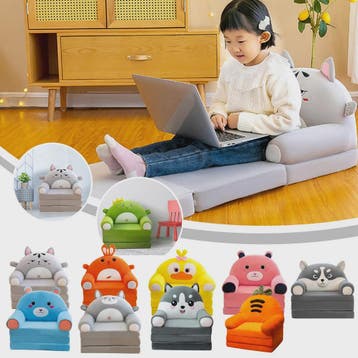 Pluche Kinder Sofa Bed - Opvouwbaar en Dubbelzijdig Plezier, Verzenden, Nieuw
