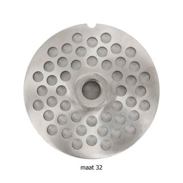 HCB Plaat gehaktmolen - maat 32 - 8 mm - RVS, Verzenden, Nieuw in verpakking, Bakkerij en Slagerij