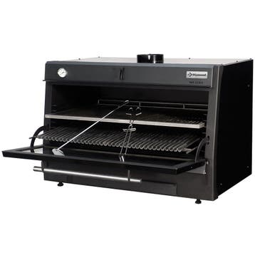 Houtskooloven-BBQ, GN 2/1 + GN1/1 (150 Kg/h)/Zwart, Verzenden, Nieuw in verpakking