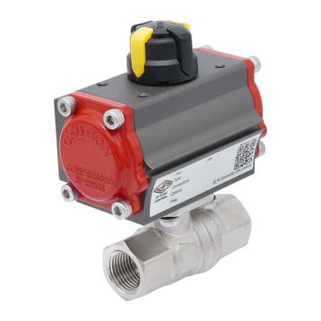 Pneumatische Kogelkraan G1 1/2 Messing Dubbelwerkend, Verzenden, Nieuw