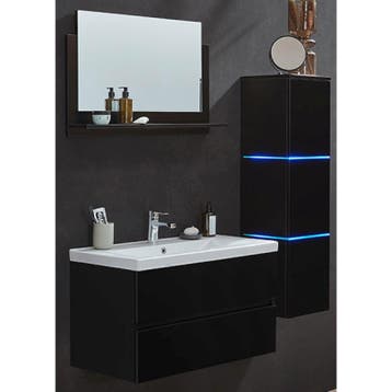 Badkamermeubel Mareno Zwart 80CM (Badkamermeubels), Huis en Inrichting, Badkamer | Badkamermeubels, Ophalen of Verzenden, Nieuw