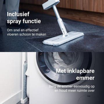 2dekans | Techweise 4-in-1 Dweilsysteem - met Spray -, Ophalen of Verzenden